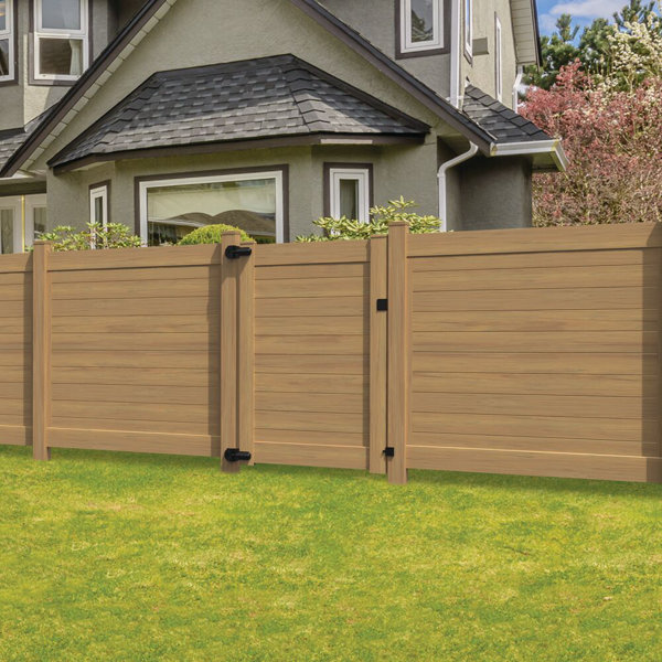 Barrette Outdoor Living Horizontal Fence Cypress Vinyl Privacy Gate
